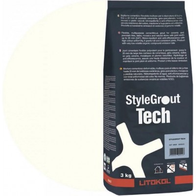 Цементна фуга Litokol StyleGrout Tech 0-20 (White 1) 3 кг (SGTCHWHT10063)